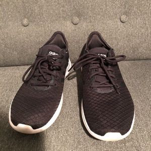 Black and white adidas sneakers